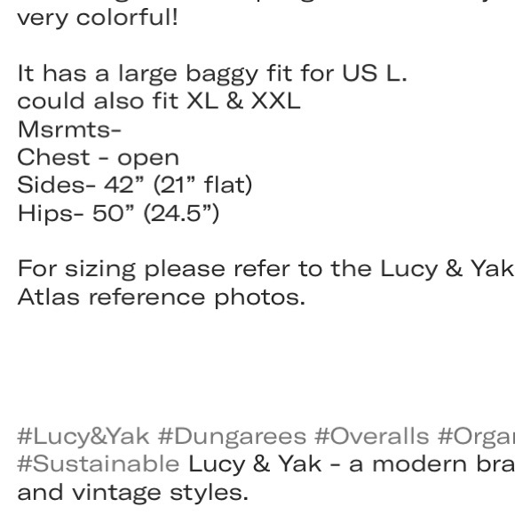 SOLD NWT Atlas Lucy & Yak Organic Cotton Overalls - Picture 2 of 12